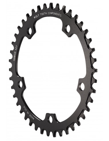 Wolf Tooth 130 BCD Road and Cyclocross Chainring 42t 130 BCD 5-Bolt Drop 