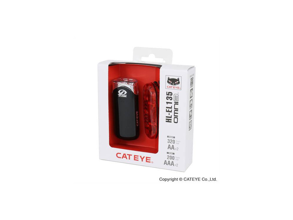 Kit - Cateye HL-EL135 + Omni 3