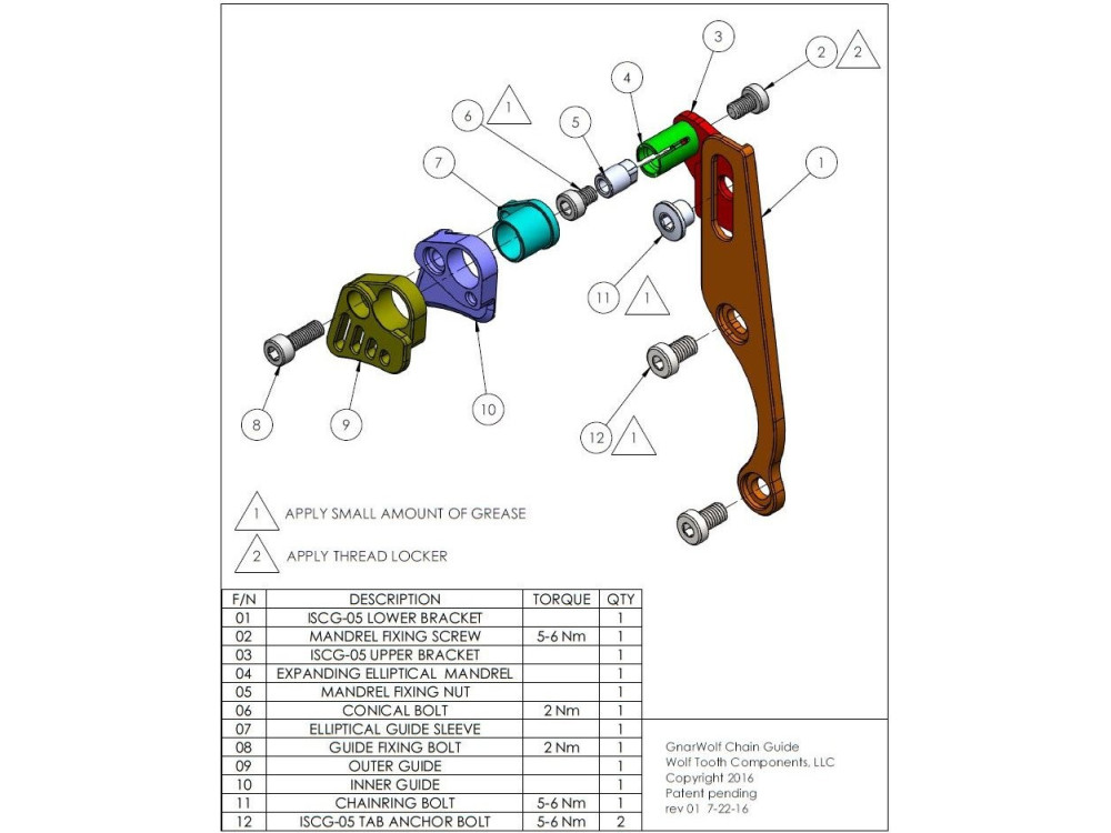 Wolf Tooth GnarWolf Kedjestyrning ISCG 05 Mount